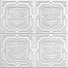 Armstrong Ceilings Tin Look Wellington Homestyle 40 Pack White Patterned Surface Mount Acoustic Acoustic Ceiling Tiles Faux Tin Ceiling Tiles Armstrong Ceiling