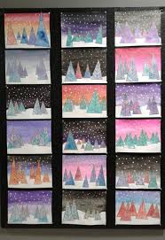 Contemporary Evergreen Trees Mixed Media Collage A Faithful Attempt Bloglovin Winter Art Lesson Christmas Art For Kids Winter Art Projects