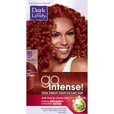 Amazon Com Softsheen Carson Dark And Lovely Ultra Vibrant Permanent Hair Color Go Intense Hair Dye For Dark Hair With Olive Oil For Shine And Softness Spicy Red Hair Highlighting Products