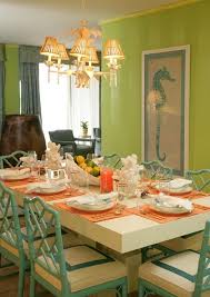 teal bamboo chairs eclectic dining