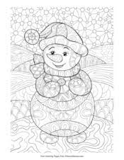 Free coloring pages / adult coloring pages / intricate designs; Winter Coloring Pages Free Printable Pdf From Primarygames