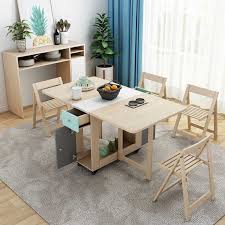 Karois De001 Folding Table Can Be Stored In A Wooden Table Rectangular Multifunctional Dining Table And Chair Combination Dining Tables Aliexpress Small Dining Table Apartment Dining Table Folding Dining Table
