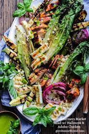 Grilled Farmers Market Salad W Halloumi Adobo Chicken Take Your Salad To Another Level B Healthy Salad Recipes Best Chicken Recipes Healthy Dinner Recipes