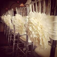 Lucite Chiavari Chairs Wrapped In Fabric Made Flowers Wedding Decorations Wedding Chairs Wedding