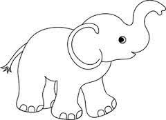 Baby Black And White Elephant Pictures Elephant Elephant Drawing Baby Elephant Drawing Elephant Outline