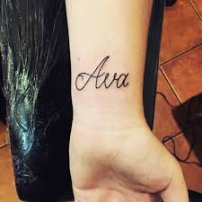 So it become most popular style in ava family! 70 Name Tattoos To Guide You In Your Soul Searching Journey