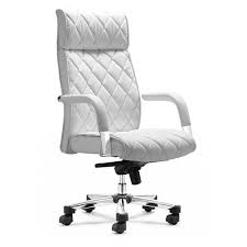 Black And White Desk Chair Chanel Stitching On The Chair Is Great White Office Chair White Leather Office Chair Home Office Chairs