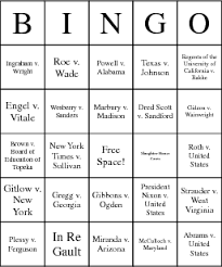 Supreme Court Cases Bingo Cards Bingo Cards Bingo Card Creator Family Worship Night