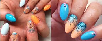 Although blue is a statement color on its own you can play it up further by trying out these simple nail polish designs and ideas. Top 50 Best Blue And Orange Nail Ideas For Women Complementary Designs