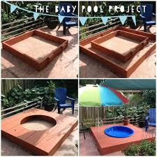 Diy Baby Kiddie Pool Deck Step 1 Measure And Build A Center Base Step 2 Build An Outer Base Step 3 Build The Pl Kiddie Pool Baby Pool Deck Steps