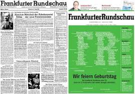 Die zukunft der insolventen frankfurter rundschau scheint entschieden: Frankfurter Rundschau Das Gesammelte Schweigen Des Geburtstagskinds