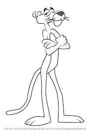 Learn How To Draw Pink Panther Easy Pink Panther Step By Step Drawing Tutorials Pink Panther Cartoon Pink Panthers Pink Panter