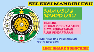 Soal pembahasan smm usu 2017 2020 pdf seleksi mandiri universitas sumatera utara tomatalikuang com berita pendidikan terbaru from www. Seleksi Mandiri Smm Usu Dan Spmpd Usu 2021 Youtube