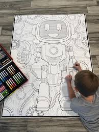 Amazon.com: Cute Robot Coloring Poster for Adults & Kids | Large Poster  Wall Art | Giant Coloring Pages for Girls, Boys, Arts Crafts, Schools,  Family (36"×48) : Home & Kitchen