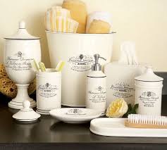 Black White Apothecary Bath Accessories Pottery Barn Apothecary Decor Apothecary Jars Bathroom Accessories Sets