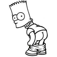 As seen in the image, the resulting chart closely resembles the jagged outline of popular animated tv show character bart simpson's head. Simpsons Bart Butt Cutout Decal On Popscreen