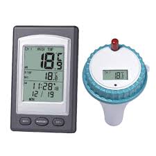 Pressez la bouteille pour faciliter l'�coulement de l'eau � travers le filtre. Lanceasy Sans Fil Piscine Flottante Piscine Thermometre Temperature De Leau Guage Outil De Test Station Meteo Barometre Jardin