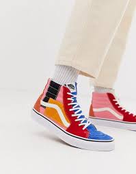 Vans Sk8 Hi Color Block Sneakers In Multi Vans Sk8 Vans Sneakers