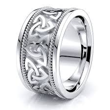Celtic Wedding Bands Enya Trinity Knot Celtic Ring Comfort Fit 10mm