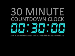 30 Minute Digital Countdown Clock Presentation Powerpoint Slide Template Countdown Clock Powerpoint Slide Templates Digital Countdown Clock