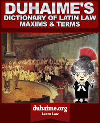 Dictionary Of Latin Law Terms