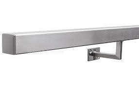 See more ideas about open basement stairs, basement stairs, open basement. Brushed Satin Polish Square Stainless Steel Stair Handrail Pre Assembled Select Length Amazon Co Uk Diy Tools