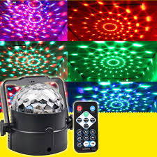 Led Rgb Magic Ball Crystal Effect Dj Club Party Christmas Stage Laser Projector Light With Remote Contro Party Lights Decoration Dj Lighting Crystal Magic Ball