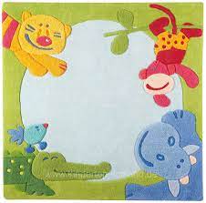 Pure new wool rug fair trade haba 140x140cm jungle animal design. Haba Teppich Dschungel Kinderteppichland De