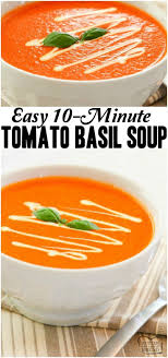 Easy Tomato Basil Soup Tomato Basil Soup Easy Tomato Basil Soup Recipe Tomato Soup Recipes
