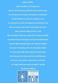 Light It Up Blue Strong Words School Psychology Autism Awareness