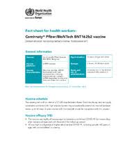 More news for comirnaty » Who Europa Impfstoffe Und Immunisierung Fact Sheet For Health Workers Comirnaty Pfizer Biontech Bnt162b2 Vaccine International Nonproprietary Name Tozinameran 2021 Produced By Who Europe