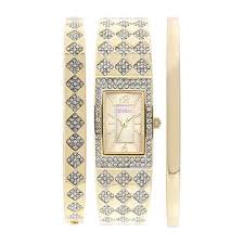 Save on a huge selection of new and used items — from fashion to toys, shoes to electronics. Elgin Womens Gold Tone Square Bangle Watch And Bracelet Set Color Gold Jcpenney