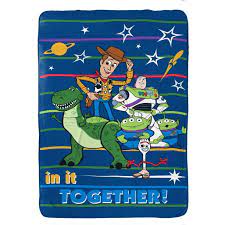 Shop with afterpay on eligible items. Disney Toy Story 4 Blue Microfiber Twin Sized Blanket With Woody Buzz Forky Rex Aliens Walmart Com Walmart Com