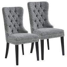 House Of Hampton Meleze Multi Tone Fabric Upholstered Dining Chair Wayfair Dining Chairs Dining Chair Upholstery Velvet Dining Chairs