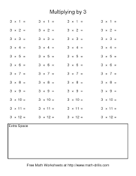 Repetitive Multiplication By 3 C Multiplication Facts Worksheets Multiplication Multiplication Worksheets