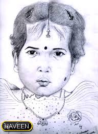 Paintings By S Naveen Kumar It represents a small flowery human snuggled up inside the belly of the person who is carrying her or him. desi painters