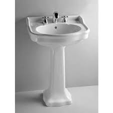 Vitra Aria By Vitra Pedestal Lavatory Sink And Leg Set 4 Inch Centre White 20 6155 Home Depot Canada Good Si Pedestal Sink Sink Modern Pedestal Sink