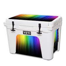 Mightyskins Protective Vinyl Skin Decal For Yeti Tundra 50 Qt Cooler Wrap Cover Sticker Skins Rainbow Streaks Continue With The Yeti Tundra Cool Wraps Cooler