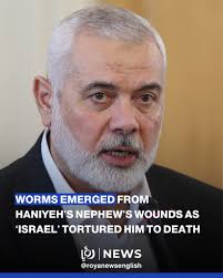 His wounds were so severe that worms emerged, and he became incontinent.”  Read more: http://en.royanews.tv/news/58053