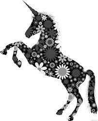 Black And White Unicorn Clipart Mandala Unicorn Clipart Unicorns Clipart Animal Clipart Clip Art