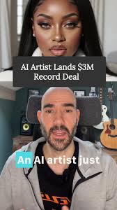 An AI singer just got a $3m record deal., Never performed live, but her  songs hit #1:, Meet Telisha Jones., She writes poetry., She doesn’t sing  professionally., She lives in Olive Branch, MS, and…