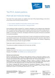 Maybe you would like to learn more about one of these? S F Name Ph D Positions Fully Funded 2 Field Plant Cell And Molecular Biology Eligibility B Sc M Sc Where Technical University Of Munich Tum Germany Deadline Available Immediately And Will Remain Open
