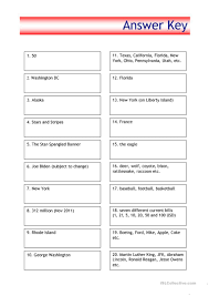 It's like the trivia that plays before the movie starts at the theater, but waaaaaaay longer. Quiz Usa Trivia English Esl Worksheets For Distance Learning And Physical Classrooms