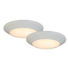 Flush mount lights at menards®. Commercial Electric 7 In White Led Mini Flush Mount 2 Pack Jvj3011l 3 Wht The Home Depot