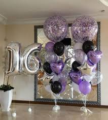 Balloon Decoration Decoration Simple 18th Birthday Party Ideas At Home New Birthday Balloons For Him Sweets 17 Ideas Balloons Birthday Decoration Decorations 16th Birthday Decorations Purple Birthday Party Birthday Balloons