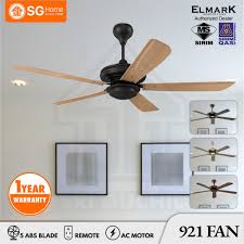 The chaparral star ceiling fan comes in a warm aged bronze finish. Elmark 921 54 With Remote Control 3 Speed 5 Blade Ceiling Fan Gold Black Mocha Pine Shopee Malaysia
