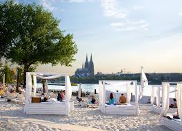 Koelnmesse's exhibition halls are centrally located in cologne's city centre, right at the heart of europe's largest economic region. Cologne S Off To The Beach Best Beachbars Visitkoeln Blog