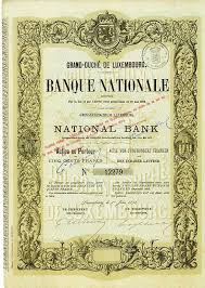 Hwph Ag Historische Wertpapiere Banque Nationale Du Grand Duche De Luxembourg National Bank Grossherzogthum Luxembourg Wertpapiere Luxemburg Alte Schrift