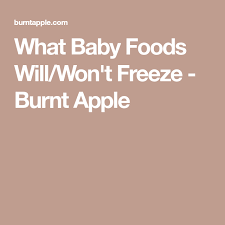 What Baby Foods Will Won T Freeze Burnt Apple Baby Food Recipes Food Frozen