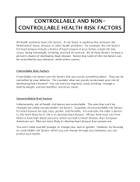 Controllable Vs Non Controllable Risk Factors Notes